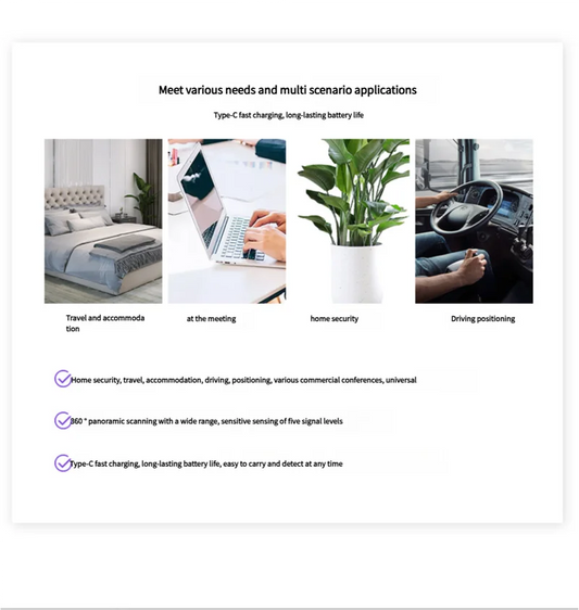 AS-215CD Anti-Spy Camera & Bug Detector. Infrared Induction, Wireless RF Signal Detection, Anti-Monitoring & Anti-Eavesdropping