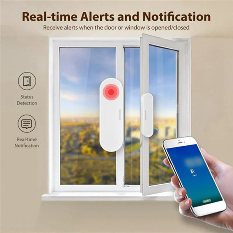 as-201dw sqpp smart door & window magnetic sensor – wireless detector