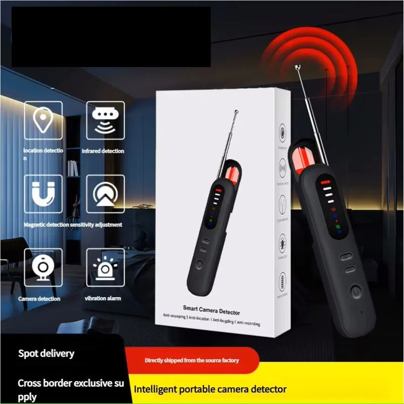 as-215cd anti-spy camera & bug detector. infrared induction, wireless rf signal detection, anti-monitoring & anti-eavesdropping