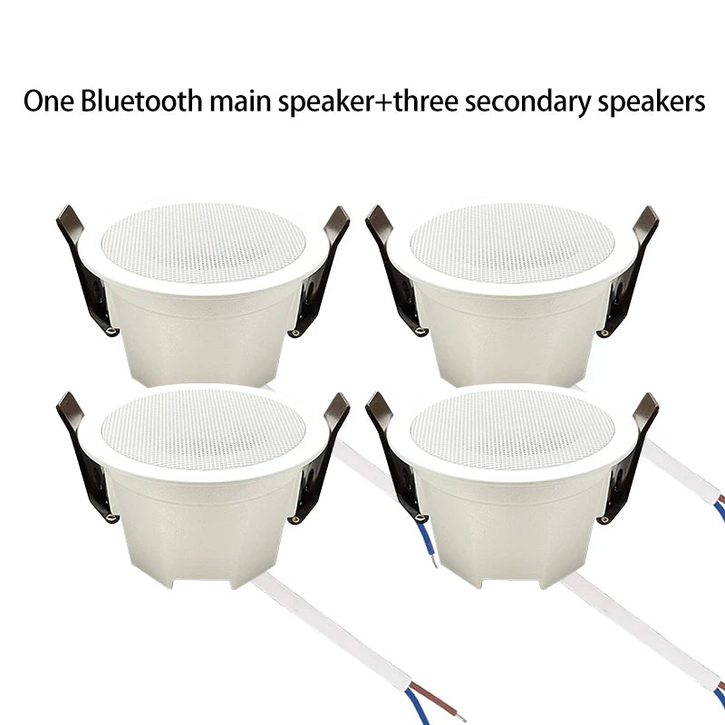 as-bs05  2" mini bluetooth ceiling speaker – full-range stereo background music speaker