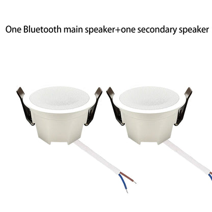 AS-BS05  2" Mini Bluetooth Ceiling Speaker – Full-Range Stereo Background Music Speaker