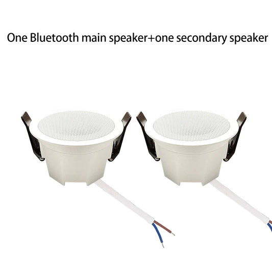 AS-BS05  2" Mini Bluetooth Ceiling Speaker – Full-Range Stereo Background Music Speaker
