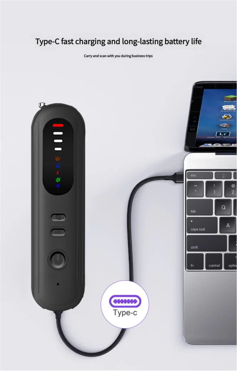 as-215cd anti-spy camera & bug detector. infrared induction, wireless rf signal detection, anti-monitoring & anti-eavesdropping