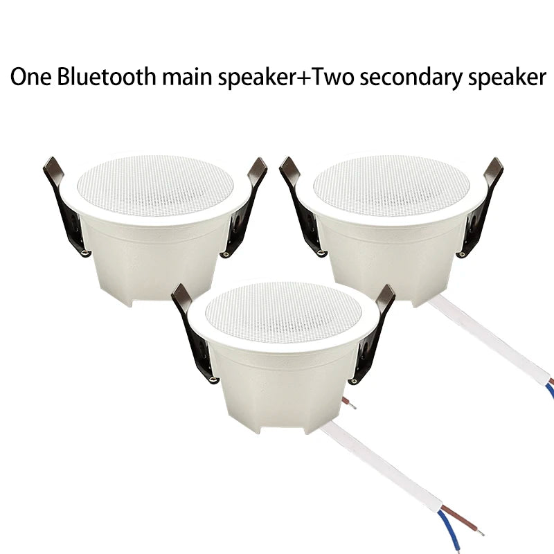 as-bs05  2" mini bluetooth ceiling speaker – full-range stereo background music speaker