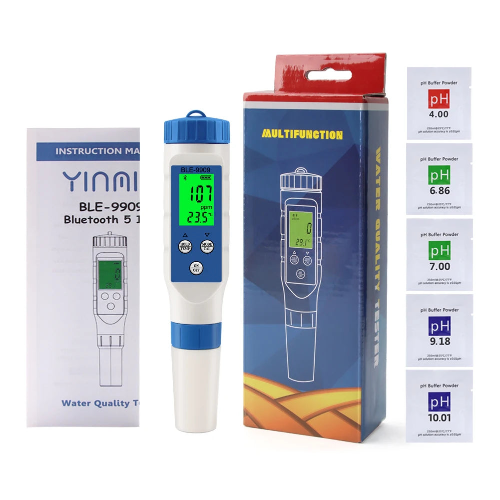 as-002sm digital smart bluetooth seawater salinity meter – 0.1–200ppt salt tester for aquarium, pool &amp; aquaculture