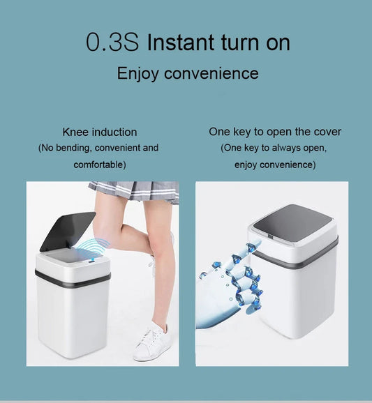 AS-130TS 13L Smart Touch Trash Can – Induction Type for Kitchen & Bathroom