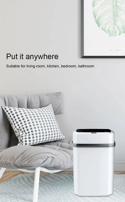 AS-130TS 13L Smart Touch Trash Can – Induction Type for Kitchen & Bathroom