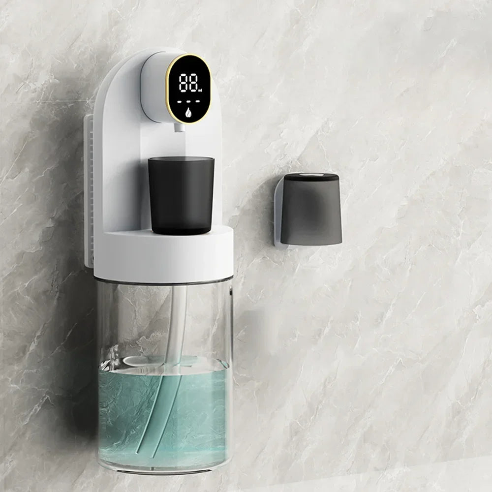 smart as-600md 600ml mouthwash dispenser – wall mounted with magnetic induction & auto-cleaning