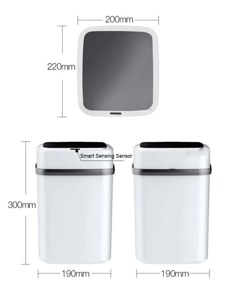 as-130ts 13l smart touch trash can – induction type for kitchen & bathroom