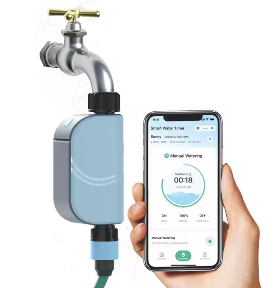 as-501wt wi-fi wireless water timer irrigation controller, app remote control, outdoor garden & yard