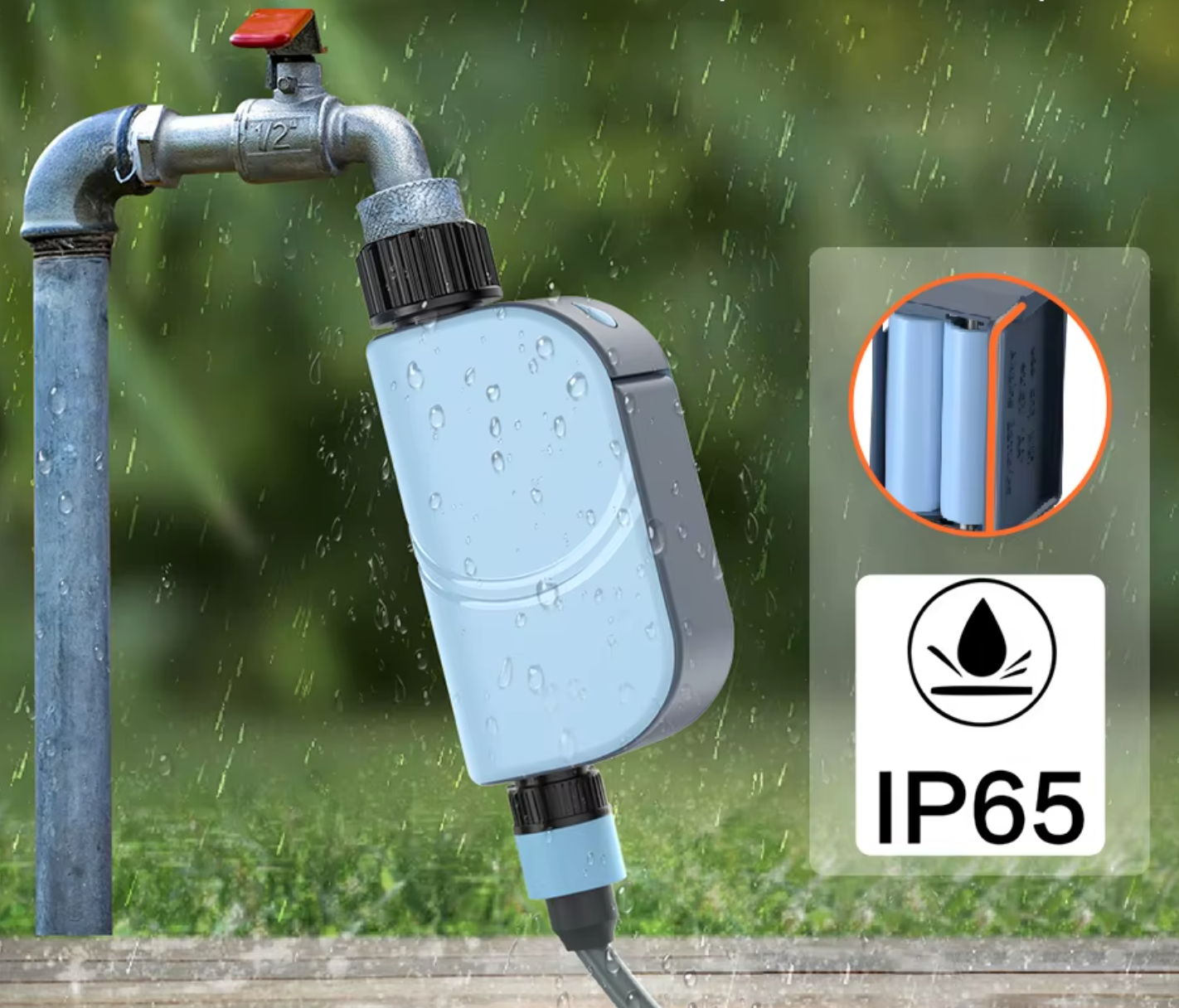 as-501wt wi-fi wireless water timer irrigation controller, app remote control, outdoor garden & yard