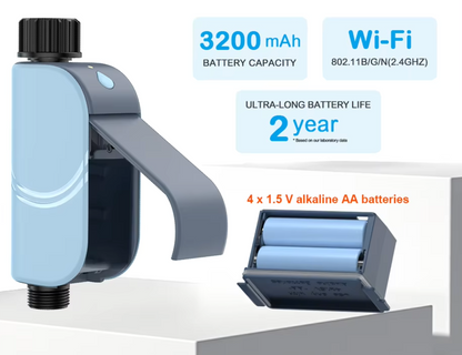 AS-501WT Wi-Fi Wireless Water Timer Irrigation Controller, App Remote Control, Outdoor Garden & Yard