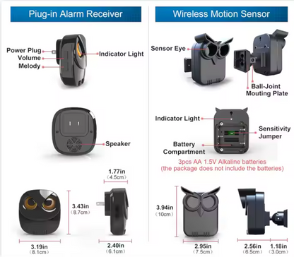 AS-808DA Long Range Wireless Driveway Alarm