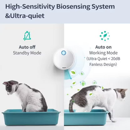 AS-002P Automatic Smart Pet Odour Remover. Cat Litter Deodoriser with Sensor