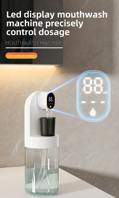 Smart AS-600MD 600ml Mouthwash Dispenser – Wall Mounted with Magnetic Induction & Auto-Cleaning
